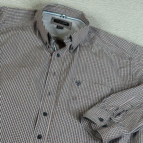 ARIAT Pro Series Shirt Mens 2XL Red Black Check Button Down Western Rodeo - Picture 2 of 13